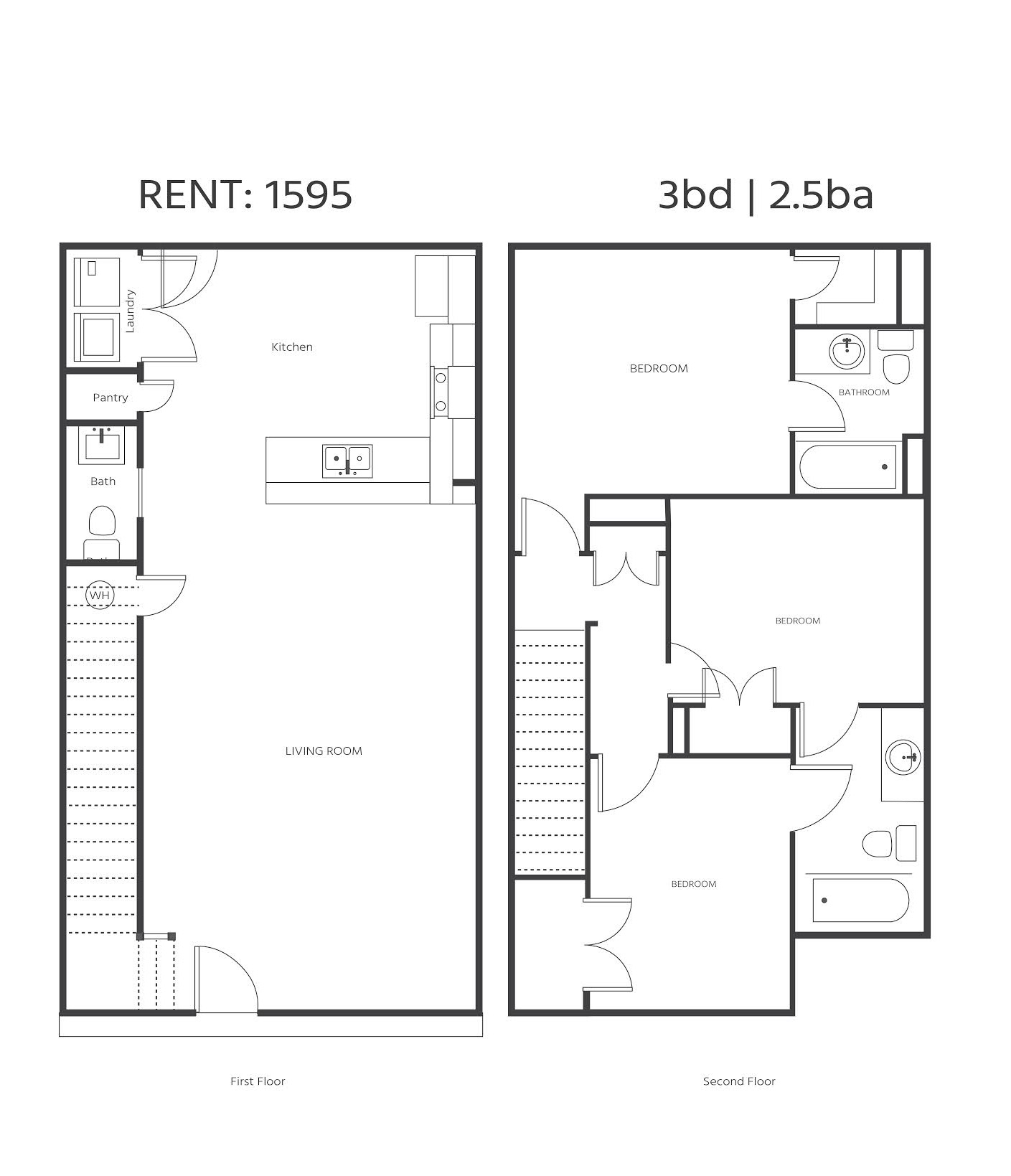 Two bedroom floorplan 1